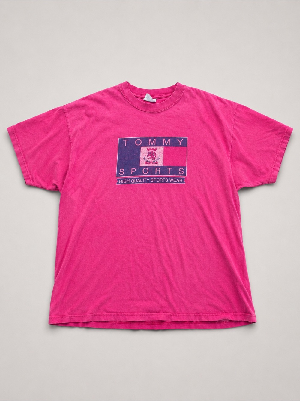Vintage Tommy Sports Hot red Pink Graphic Tee